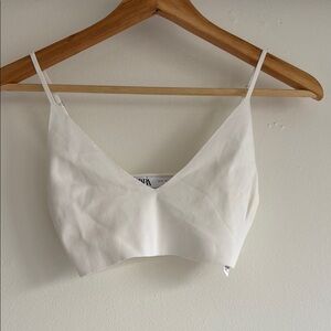 Zara White Crop Top